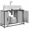 vidaXL Wastafelkast 90x33x60 cm bewerkt hout grijs sonoma eikenkleurig