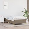 vidaXL Bedframe zonder matras 100x200 cm stof taupe