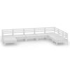 vidaXL 8-delige Loungeset massief grenenhout wit