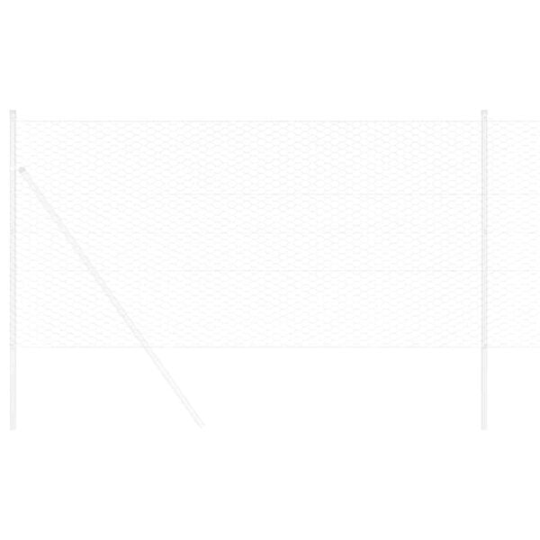 vidaXL Hexagon Hek Zilver 0,6 x 50 m Gegalvaniseerd staal