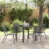 vidaXL Tuin eettafelset 5 pcs Antraciet Gepoedercoat staal