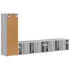 vidaXL Tv-meubelset Wandgemonteerd 3 pcs Grijs Sonoma Bewerkt hout