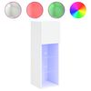 vidaXL Tv-meubel met LED-verlichting 30,5x30x90 cm wit
