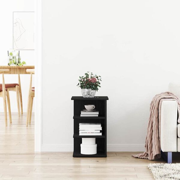 vidaXL Bijzetkast Zwart Eiken 35 x 35 x 55 cm Bewerkt hout