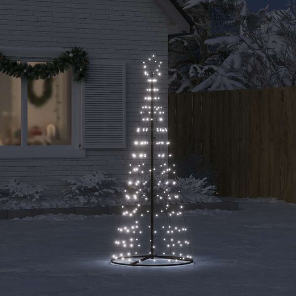 vidaXL LED-kerstboom 200 LEDs koud wit 180 cm