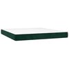 vidaXL Boxspring met matras fluweel donkergroen 200x200 cm