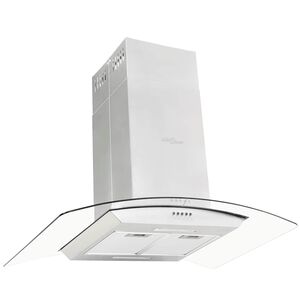 vidaXL Eilandafzuigkap 756 m&sup3;/u LED 90 cm roestvrij staal