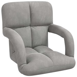 vidaXL Verstelbare vlo stoelen Lichtgrijs Fluweel