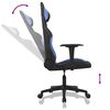 vidaXL Massage gamestoel stof zwart en blauw
