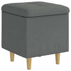 vidaXL Ottoman met Opbergruimte Donkergrijs 40 x 40 x 45 cm Stof