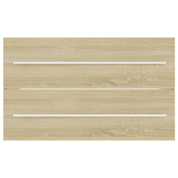 vidaXL Wastafelkast 80x38,5x48 cm bewerkt hout sonoma eikenkleurig