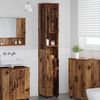 vidaXL Badkamer Kast Oud Hout 30 x 35 x 192 cm Bewerkt hout & Metaal