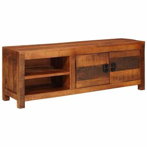 vidaXL TV-kast met plank Bruin 110 x 30 x 40 cm massief mangohout