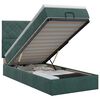 vidaXL Ottoman bed met matras Donkergroen 90 x 200 cm Fluweel