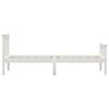 vidaXL Bedframe massief grenenhout wit 100x200 cm