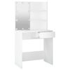 vidaXL Kaptafel met LED-verlichting 74,5x40x141 cm wit