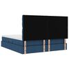 vidaXL Bed met LED-striplichten met hoofdeinde Blauw 180 x 200 cm Stof