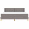 vidaXL Boxspringbed met matras met hoofdeinde Taupe 180 x 200 cm Stof