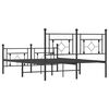 vidaXL Bedframe met hoofd- en voeteneinde metaal zwart 140x190 cm