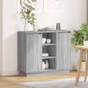vidaXL LED Sideboard Grijs Sonoma 90 x 32 x 75 cm Bewerkt hout
