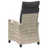 vidaXL Verstelbare tuinstoel Licht Grijs en Donker Grijs poly rattan