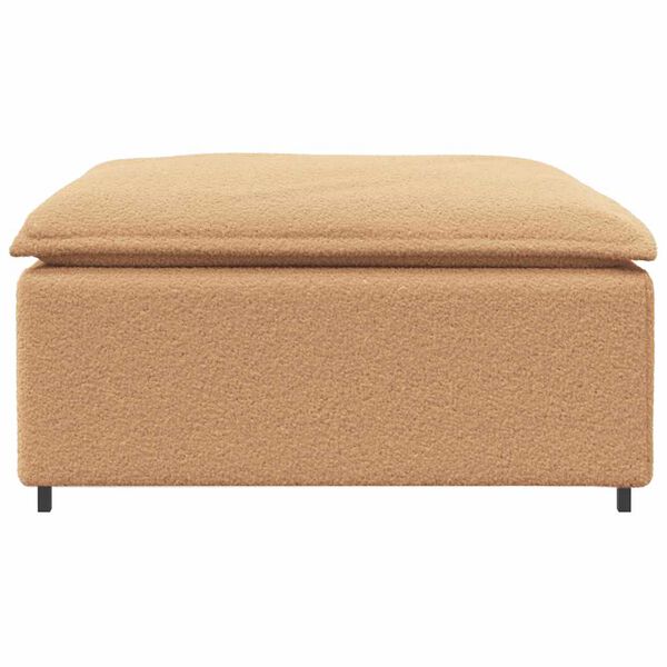 vidaXL Modulaire bank voetenbank module beige 100x100x48 cm