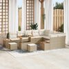 vidaXL Tuinbankenset 12 pcs Beige poly rattan