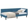 vidaXL Hoekbedframe met hoofdeinde Blauw 100 cm x 200 cm Fluweel