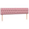 vidaXL Boxspring met matras fluweel roze 180x220 cm