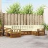 vidaXL Buiten bankenset 6 pcs Natuurlijk en Cr&egrave;me Massief Acaciahout