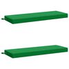 vidaXL Bank Kussens SOEST 2 st 100% Polyester Groen 120 x 40 x 8 cm