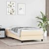 vidaXL Boxspring bed 80x200 cm stof crèmekleurig