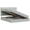 vidaXL Opslag bed met matras Lichtgrijs 160 x 200 cm Fluweel