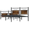 vidaXL Bedframe zonder matras hout gerookt eikenkleurig 120x200 cm