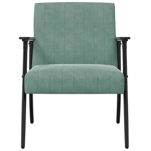 vidaXL Fauteuil Zeegroen 59 x 75 x 78 cm Fluweel