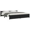 vidaXL Bedframe massief hout zwart 180x200 cm