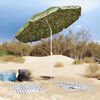 vidaXL Strandparasol Groen 263 x 263 x 272 cm Polyester en Metaal