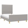 vidaXL Bedframe zonder matras 120x190 cm stof lichtgrijs