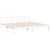 vidaXL Bedframe met hoofdbord massief hout wit