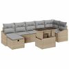 vidaXL Tuin Sofa Set 8 pcs Beige poly rattan