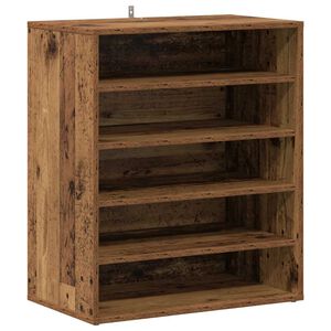 vidaXL Schoenenkast 60x35x70 cm bewerkt hout oud houtkleurig