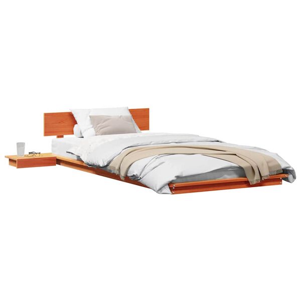 vidaXL Bedframe Bruin 75 x 190 cm Hout