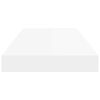 vidaXL Wandschappen zwevend 2 st 50x23x3,8 cm MDF hoogglans wit