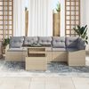 vidaXL Tuin Sofa Set met kussen met opslag 7 pcs Beige en Licht Grijs