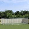 vidaXL Hondenkennel voor buiten 8x4x2 m gegalvaniseerd staal zilver