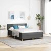 vidaXL Boxspringbed met matras Donkergrijs 140 x 190 cm Stof