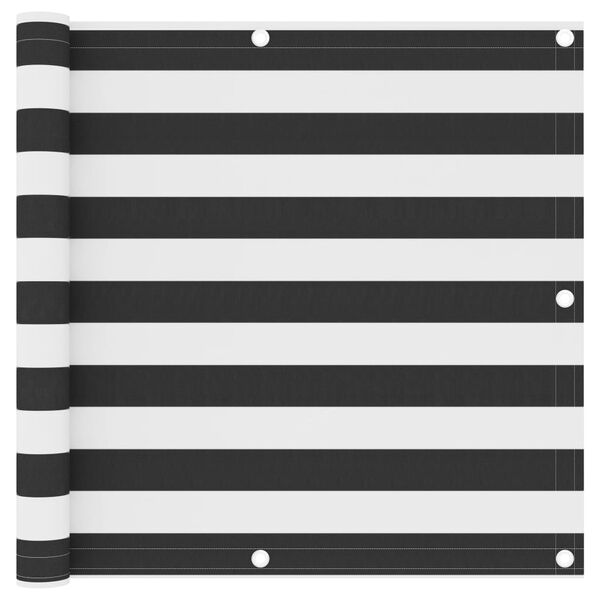 vidaXL Balkonscherm 90x600 cm oxford stof antraciet en wit