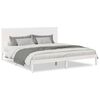 vidaXL Bedframe extra lang zonder matras massief hout wit 180x220 cm