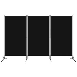 vidaXL Kamerscherm met 3 panelen 260x180 cm zwart