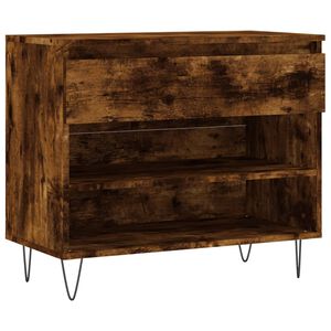 vidaXL Schoenenkast 70x36x60 cm bewerkt hout gerookt eikenkleurig